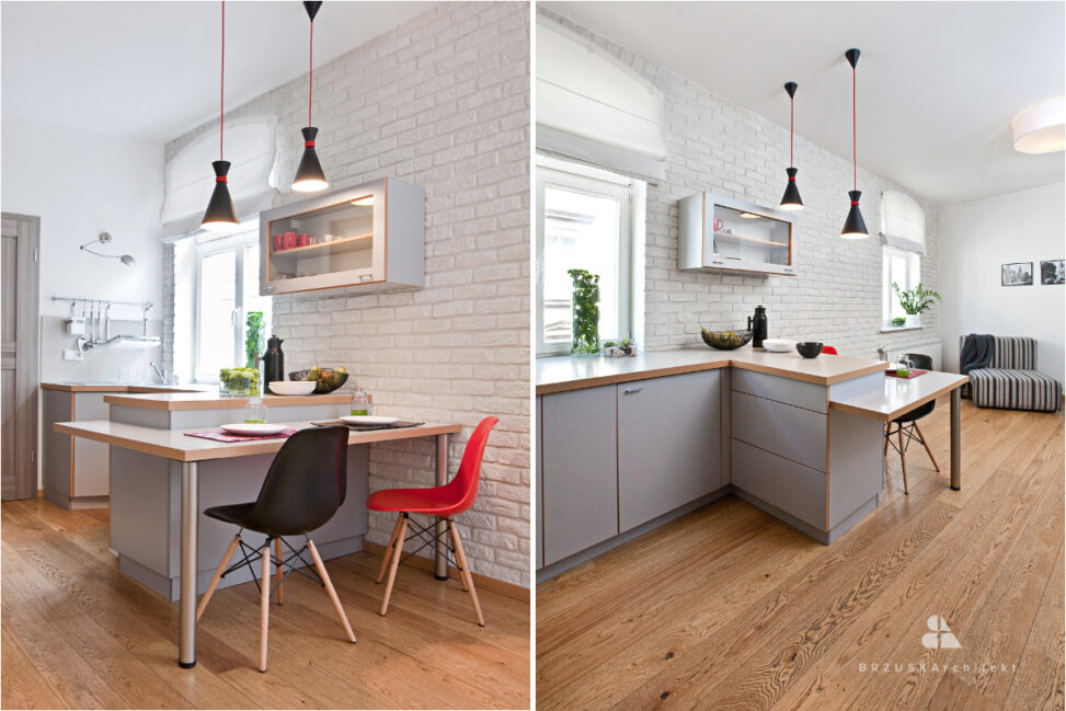 Kawalerka w kamienicy na wynajem, projekt i realizacja